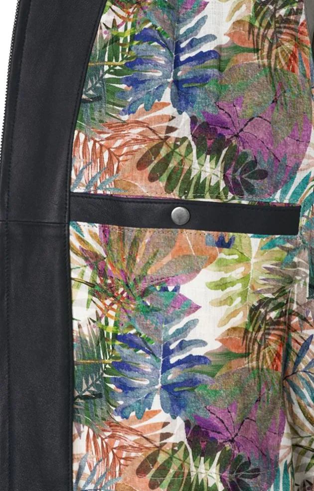 Leather Jackets<WERNER CHRIST Byb': Blouson In Napped Goatskin Suede Navy