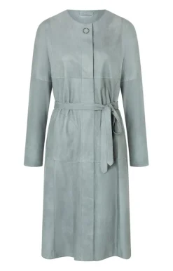 Leather Jackets<WERNER CHRIST Camilla: Casual Coat Dress In A Midi Length Salvia