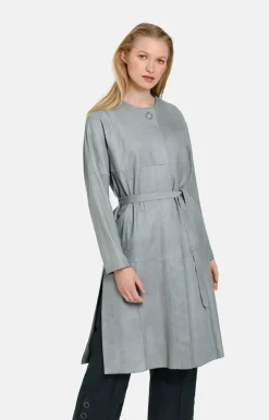 Leather Jackets<WERNER CHRIST Camilla: Casual Coat Dress In A Midi Length Salvia