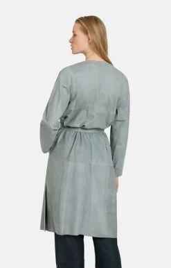 Leather Jackets<WERNER CHRIST Camilla: Casual Coat Dress In A Midi Length Salvia