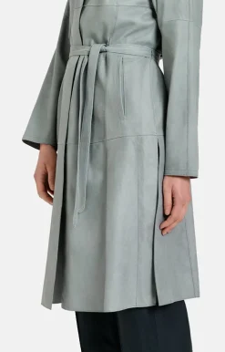 Leather Jackets<WERNER CHRIST Camilla: Casual Coat Dress In A Midi Length Salvia