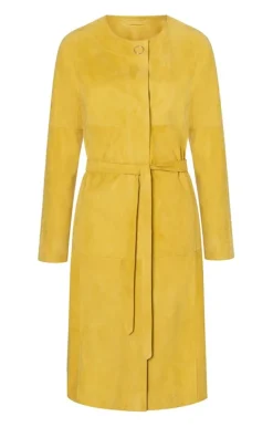 Leather Jackets<WERNER CHRIST Camilla: Lightweight Coat With Narrow Belt Citrus