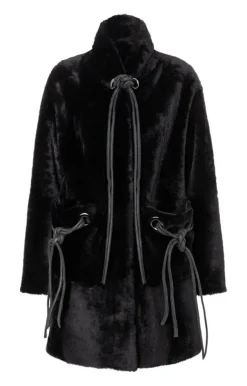 Lambskin Jackets<WERNER CHRIST Cilia: Reversible Lambskin Jacket With Band D Black