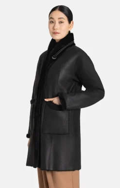 Lambskin Jackets<WERNER CHRIST Cilia: Reversible Lambskin Jacket With Band D Black