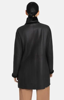 Lambskin Jackets<WERNER CHRIST Cilia: Reversible Lambskin Jacket With Band D Black