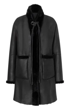Lambskin Jackets<WERNER CHRIST Cilia: Reversible Lambskin Jacket With Band D Black