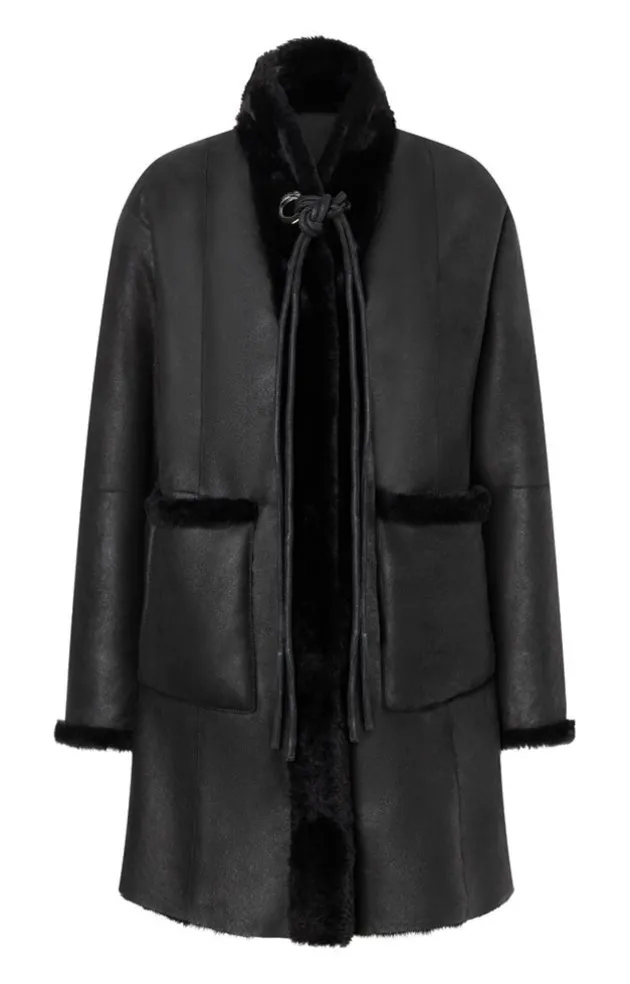 Lambskin Jackets<WERNER CHRIST Cilia: Reversible Lambskin Jacket With Band D Black