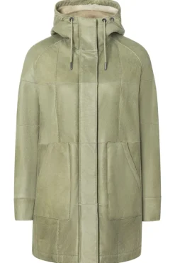 Lambskin Jackets<WERNER CHRIST Cosima: Parka-Style Hooded Jacket Moss Green