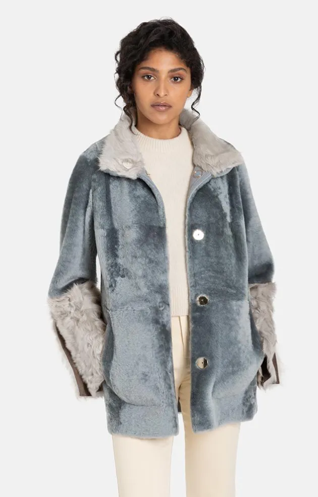 Lambskin Jackets<WERNER CHRIST Cynthia K (Lambskin) Sky Blue