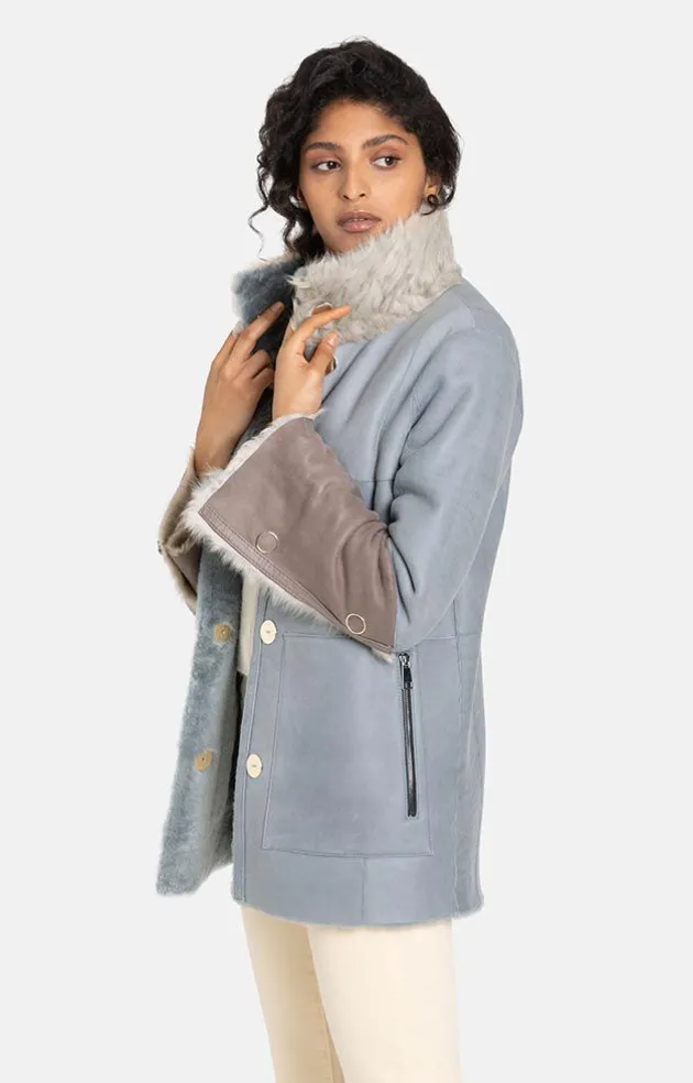 Lambskin Jackets<WERNER CHRIST Cynthia K (Lambskin) Sky Blue