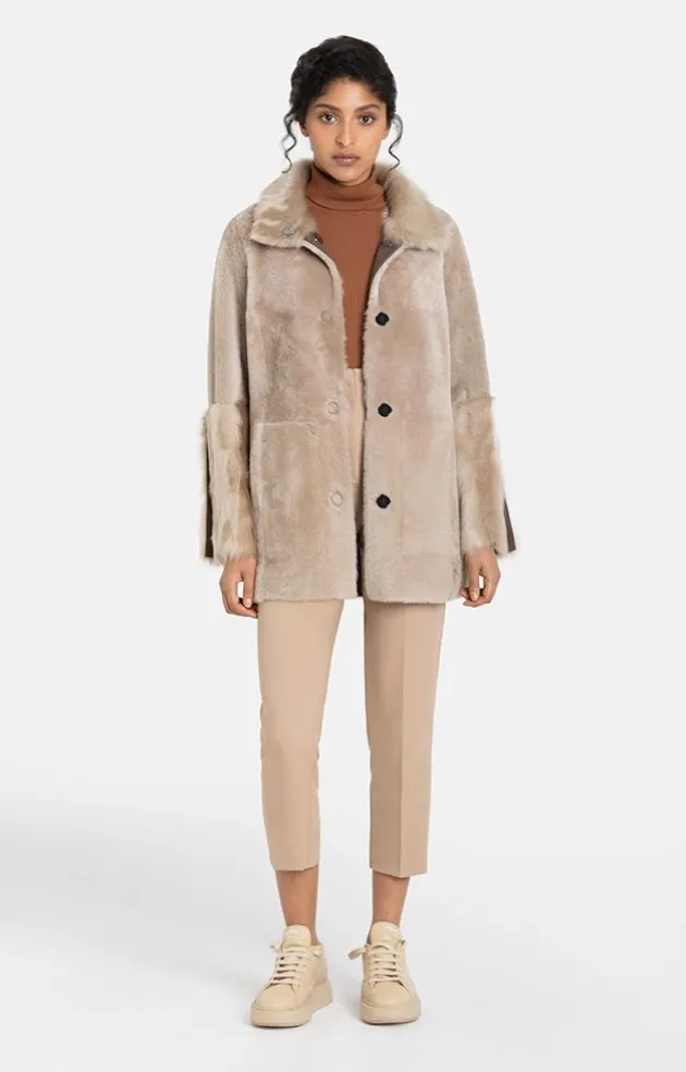 Lambskin Jackets<WERNER CHRIST Cynthia: Sporty And Elegant Reversible Jacket Stone