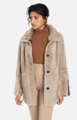 Lambskin Jackets<WERNER CHRIST Cynthia: Sporty And Elegant Reversible Jacket Stone