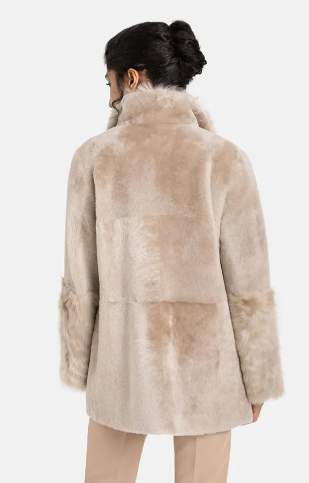 Lambskin Jackets<WERNER CHRIST Cynthia: Sporty And Elegant Reversible Jacket Stone