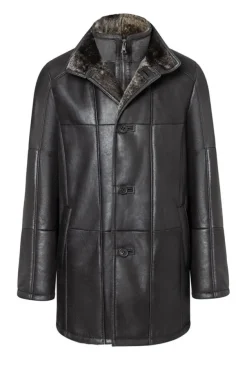 Lambskin Jackets<WERNER CHRIST Damian F: Short Coat With Double Collar Black