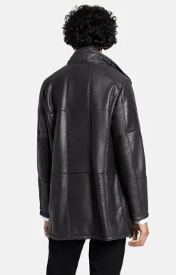 Lambskin Jackets<WERNER CHRIST Damian F: Short Coat With Double Collar Black
