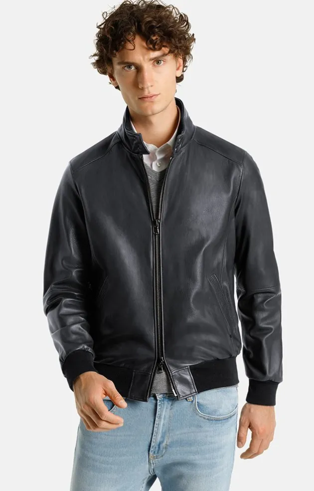 Leather Jackets<WERNER CHRIST Dany Cw Navy