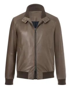 Leather Jackets<WERNER CHRIST Dany Cw: Classic Bomber Crafted In Lamb Nappa Ash Brown