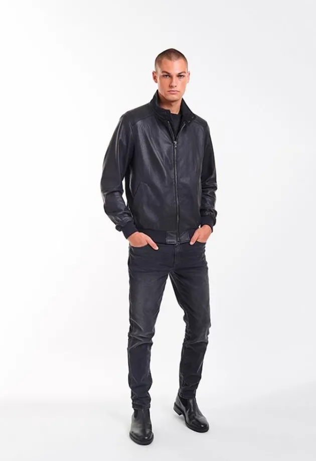 Leather Jackets<WERNER CHRIST Dany Cw: Classic Bomber Crafted In Lamb Nappa Ash Brown