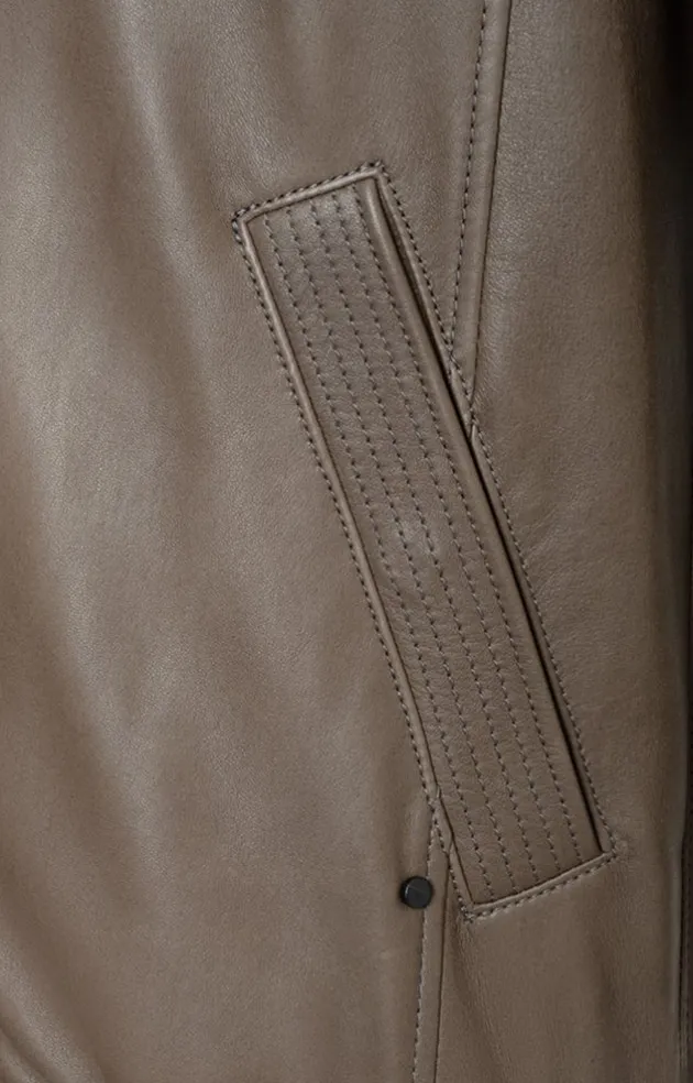 Leather Jackets<WERNER CHRIST Dany Cw: Classic Bomber Crafted In Lamb Nappa Ash Brown