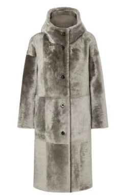 Lambskin Jackets<WERNER CHRIST Darleen: Lightweight Coat In Midi Length French Gray