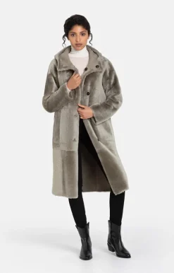 Lambskin Jackets<WERNER CHRIST Darleen: Lightweight Coat In Midi Length French Gray