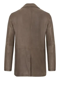 Leather Jackets<WERNER CHRIST Diego: Jacket In Napped Goatskin Suede Ash Brown
