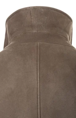 Leather Jackets<WERNER CHRIST Diego: Jacket In Napped Goatskin Suede Ash Brown