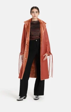 Lambskin Jackets<WERNER CHRIST Domenica B: Reversible Lambskin Coat With Ban Dusty Rose