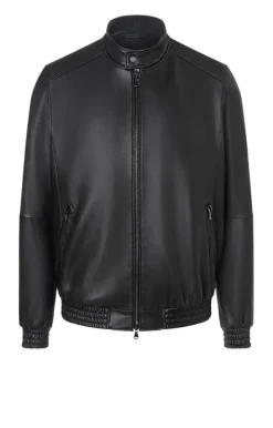 Leather Jackets<WERNER CHRIST Donald: Classic Blouson In Lamb Nappa Black