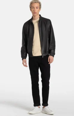 Leather Jackets<WERNER CHRIST Donald: Classic Blouson In Lamb Nappa Black