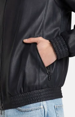 Leather Jackets<WERNER CHRIST Donald: Classic Blouson In Lamb Nappa Navy