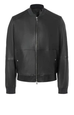 Leather Jackets<WERNER CHRIST Dorian: Classic Blouson With Knitted Details Black