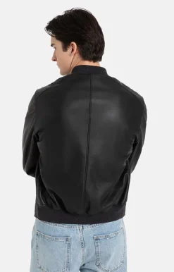 Leather Jackets<WERNER CHRIST Dorian: Classic Blouson With Knitted Details Black