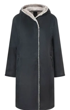 Lambskin Jackets<WERNER CHRIST Dorothea: Casual Lightweight Hooded Coat Black