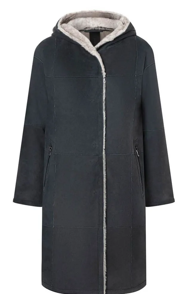 Lambskin Jackets<WERNER CHRIST Dorothea: Casual Lightweight Hooded Coat Black