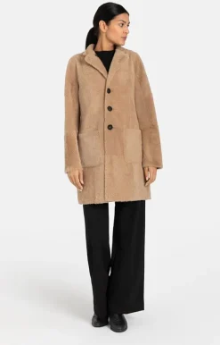 Lambskin Jackets<WERNER CHRIST Dunja Cw: Reversible Coat In A Blazer Style Natur