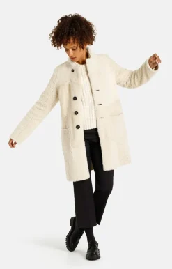 Lambskin Jackets<WERNER CHRIST Dunja Cw: Reversible Coat In A Blazer Style Creme