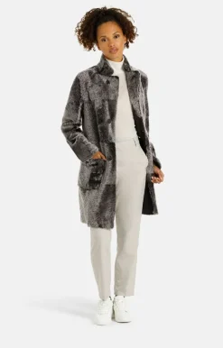 Lambskin Jackets<WERNER CHRIST Dunja Cw: Reversible Coat In A Blazer Style Darkbrown