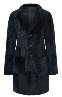 Lambskin Jackets<WERNER CHRIST Dunja Cw: Reversible Coat In A Blazer Style Navy