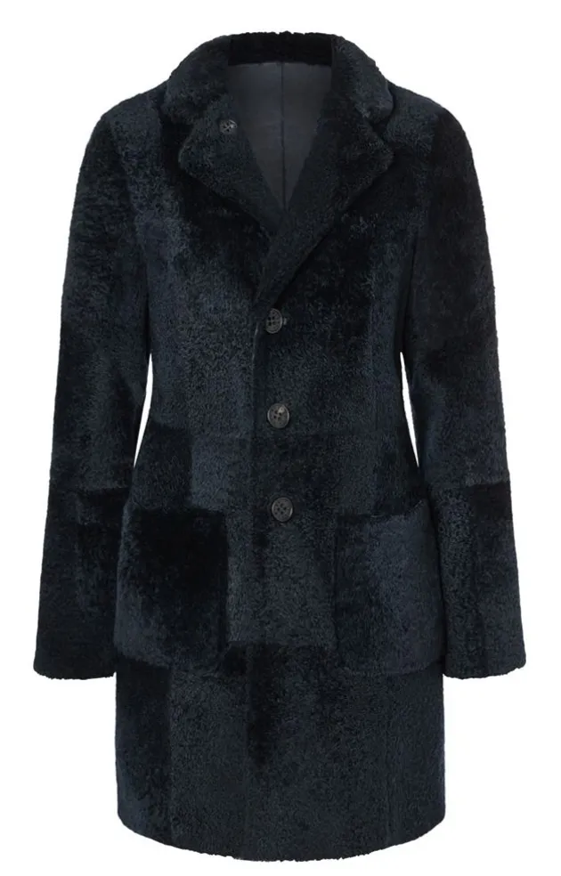 Lambskin Jackets<WERNER CHRIST Dunja Cw: Reversible Coat In A Blazer Style Navy