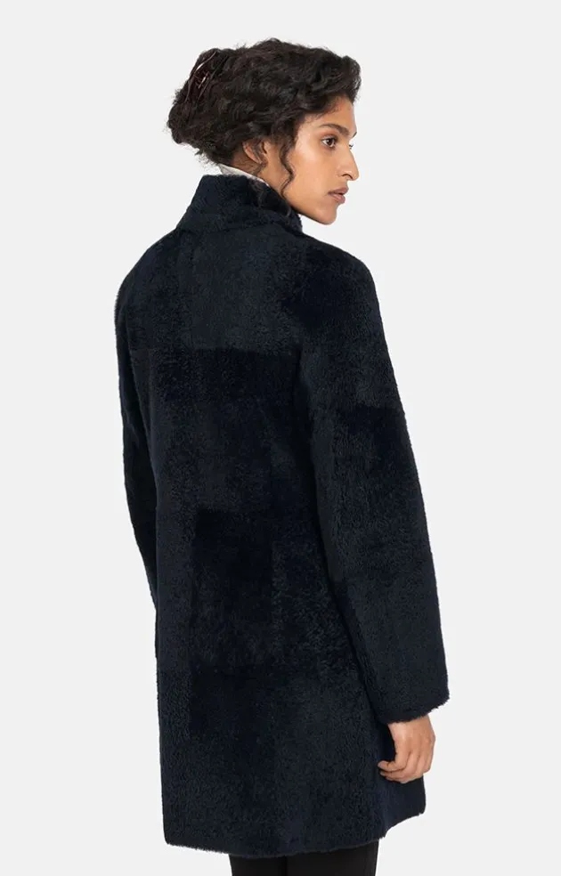 Lambskin Jackets<WERNER CHRIST Dunja Cw: Reversible Coat In A Blazer Style Navy