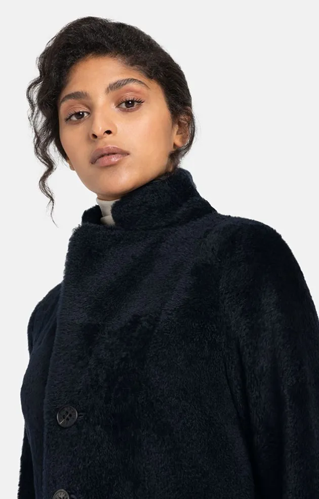 Lambskin Jackets<WERNER CHRIST Dunja Cw: Reversible Coat In A Blazer Style Navy