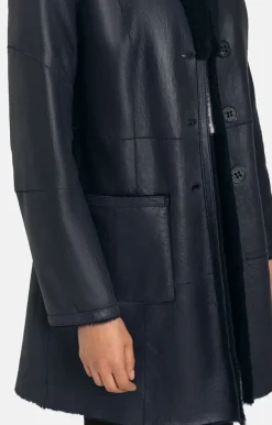 Lambskin Jackets<WERNER CHRIST Dunja Cw: Reversible Coat In A Blazer Style Navy