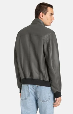 Leather Jackets<WERNER CHRIST Eddy: Casual Nappa Blouson With Buttons Asphalt