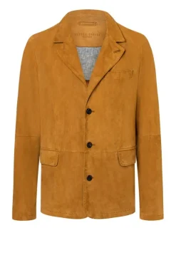 Leather Jackets<WERNER CHRIST Elijah: Fine Blazer With Hand Stitching Cognac