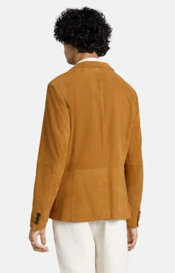 Leather Jackets<WERNER CHRIST Elijah: Fine Blazer With Hand Stitching Cognac