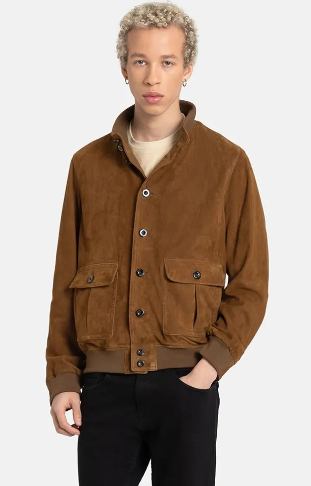 Leather Jackets<WERNER CHRIST Emanuel: Classic With Knitted Details Mocca