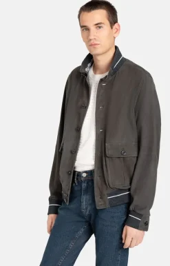 Leather Jackets<WERNER CHRIST Emanuel S: Leather Blouson With Knit Asphalt