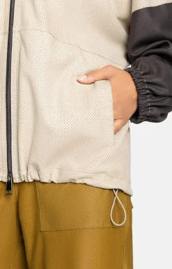 Leather Jackets<WERNER CHRIST Fabia Kp: Colour-Blocking Leather Jacket Ocker