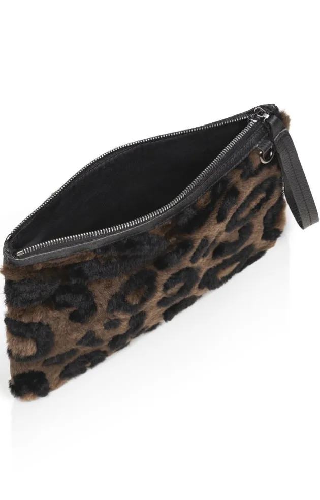 Accessoires<WERNER CHRIST Furtastic Clutch Leo Dark Brown